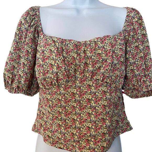 ASTR Floral Cropped Off Shoulder Top - Picture 1 of 5
